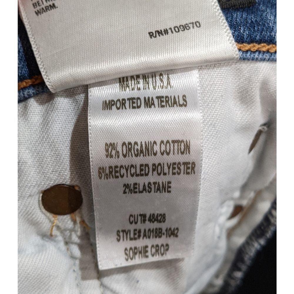 AGOLDE Amour Vert Sophie Crop Jeans Size 25 - Picture 10 of 11